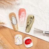 فرشاة فنية للأظافر 7 رؤوس للرسم بخطوط دقيقة