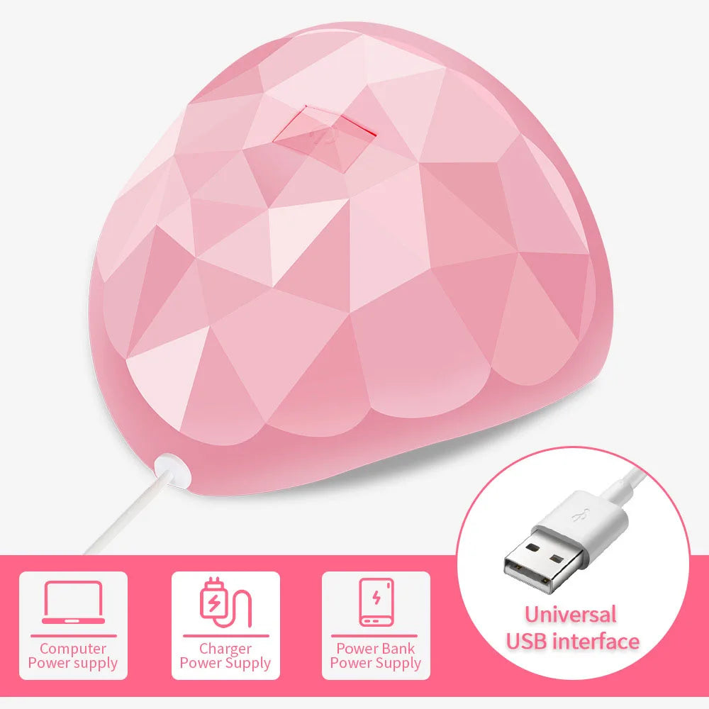 جهاز تجفيف طلاء الأظافر 54 واط LED مع مؤقت ذكي