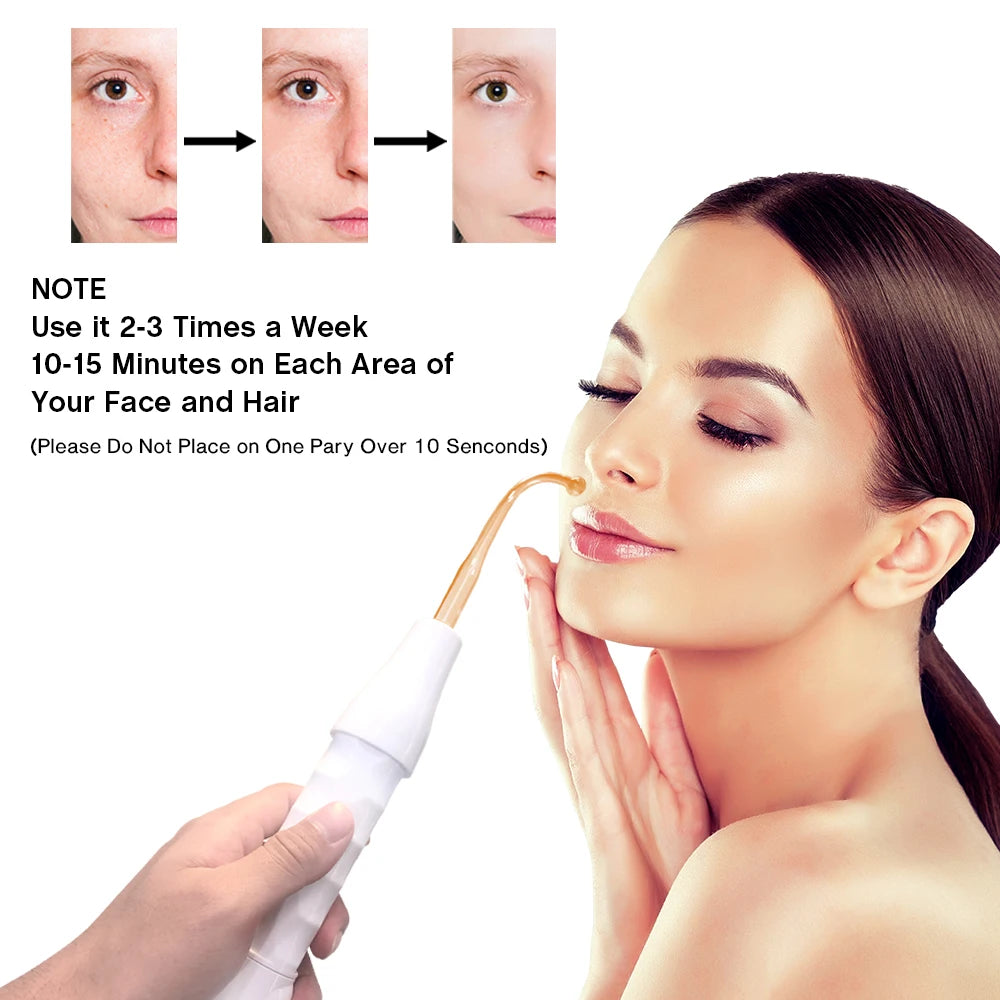 عصا علاج البشرة بالترددات العالية 4 في 1 لتدليك الشعر والوجه والعين