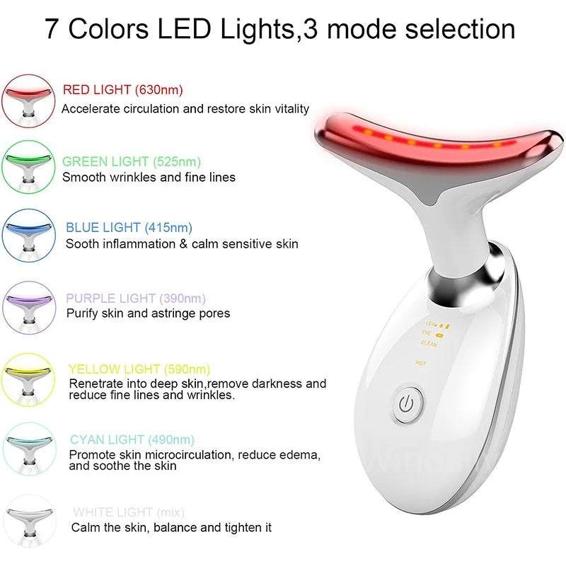 جهاز تحفيز الكولاجين وشد البشرة بتقنية EMS و LED المتقدمة
