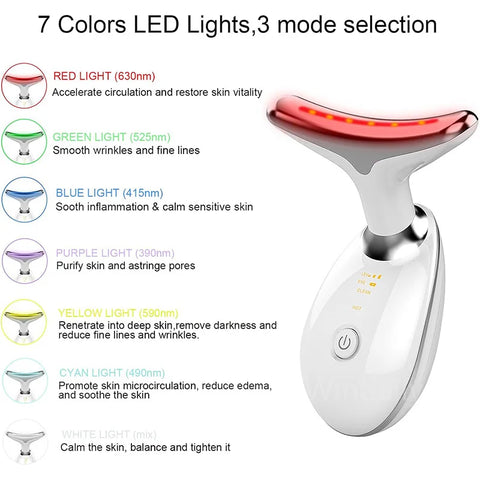 جهاز تحفيز الكولاجين وشد البشرة بتقنية EMS و LED المتقدمة