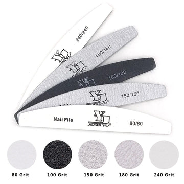 Professional Nail File Set - 5-Piece Mixed Colors